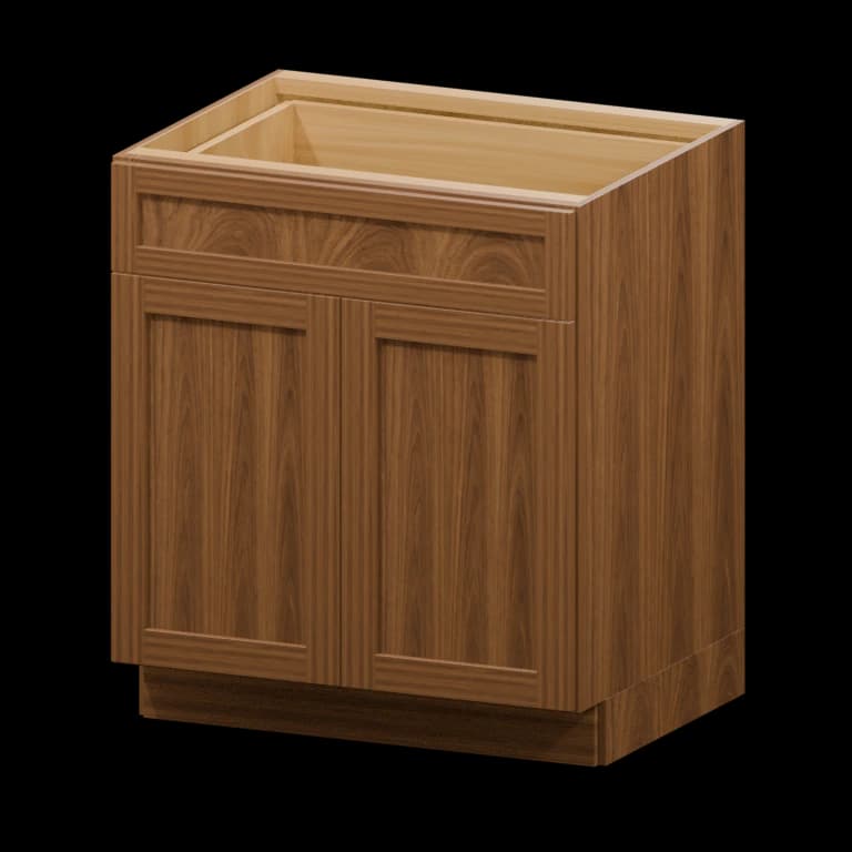 30-in Base Cabinet in Walnut finish illustration