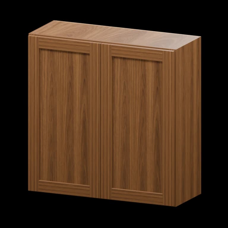 30-in Wall Cabinet in Walnut finish illustration